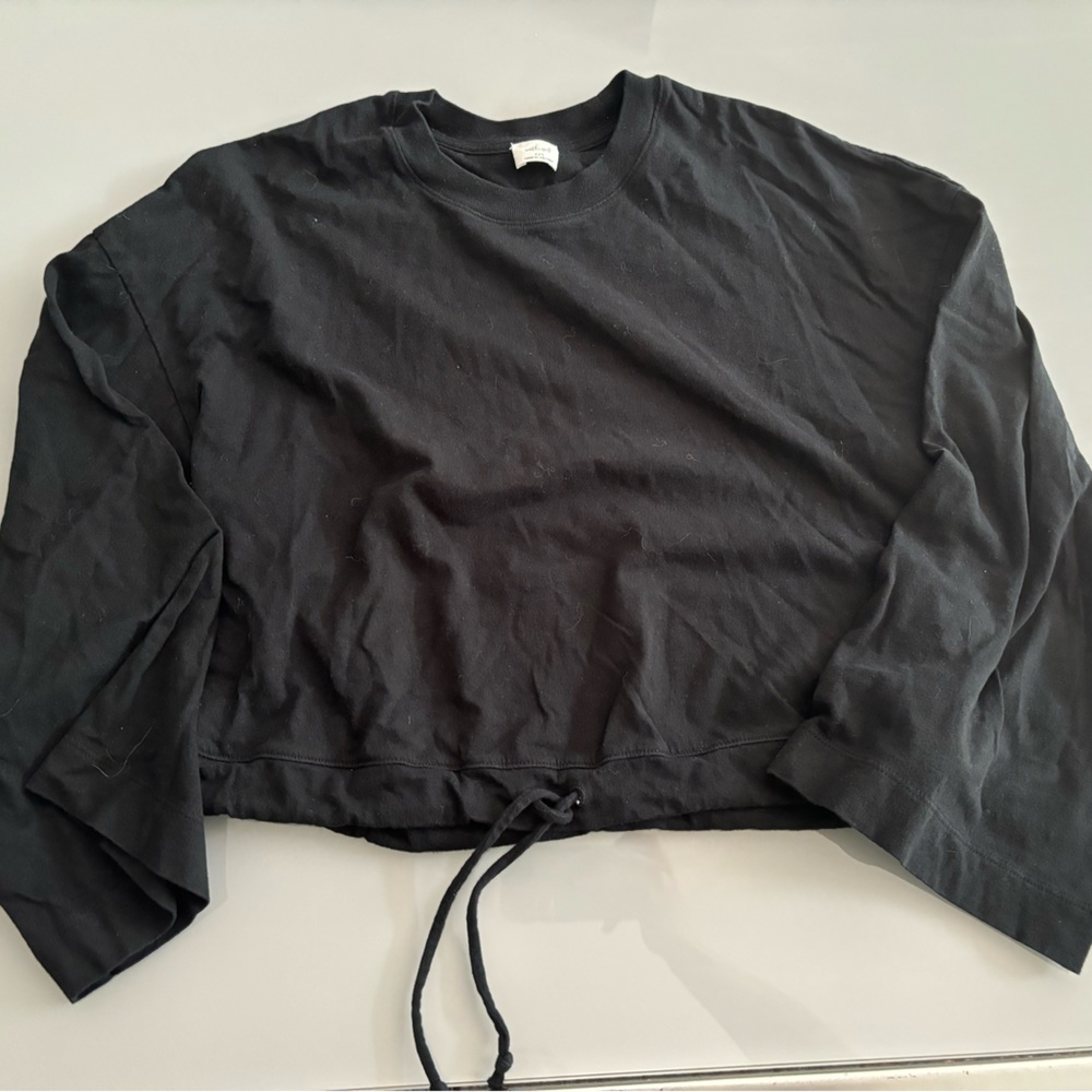 Wilfred XXS tie-up black 3/4 sleeve top
